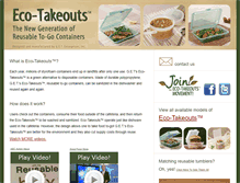Tablet Screenshot of ecotakeouts.com
